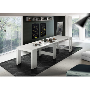 Zoom Console Estendibile Pratika – 52cm fino a 3 metri – Bianco Lucido