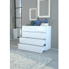 Comò Onda Kommode 4 Cassetti – 98x81,5x40 – Bianco Lucido