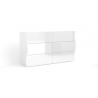 Cassettiera Onda Kommode 6 Cassetti – 155x81,8x40 – Bianco Lucido