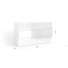 Cassettiera Onda Kommode 6 Cassetti – 155x81,8x40 – Bianco Lucido