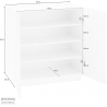 Scarpiera Vega – 2 Ante – 80x86x38 - Bianco Lucido