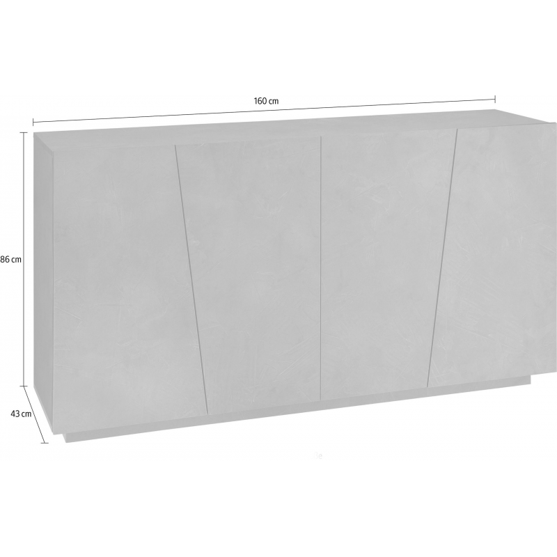Credenza Vega 160 – 4 ante – Ardesia