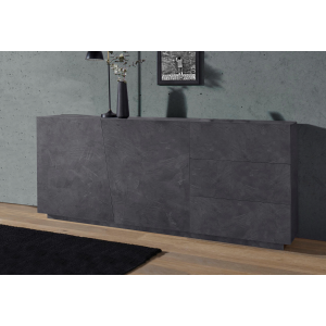Credenza Vega 180 – 2 ante/3 cassetti – Ardesia
