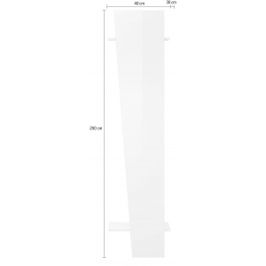 Zoom Pannello Appendiabito Vega – 50x200x30 – Bianco Lucido