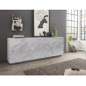 Credenza Ping 220 – 4 ante/3 cassetti – Cemento Bronx