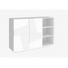 Mobile Multiuso Ping 120 – 2 ante/ 3 vani – Bianco Lucido