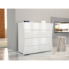 Cassettiera Arco – 4 cassetti – 98x81,5x40 – Bianco Lucido
