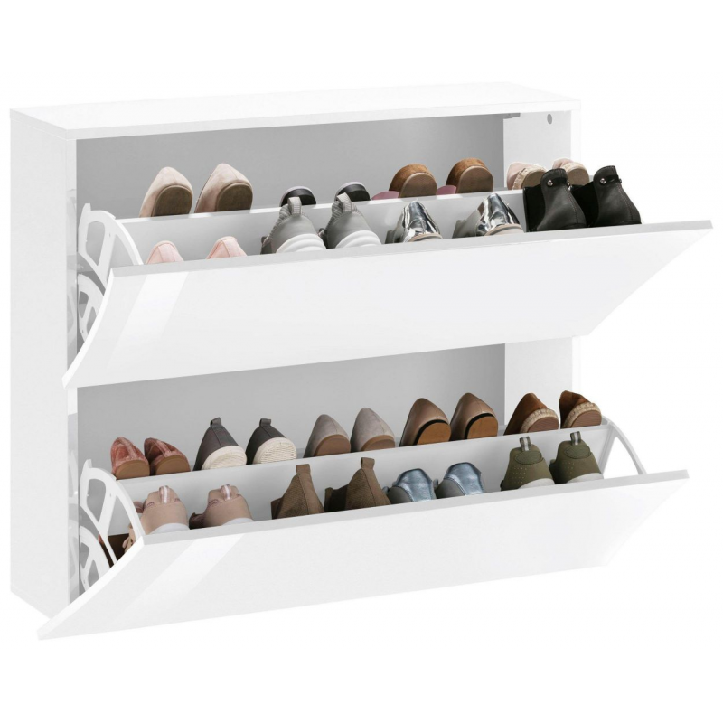 Scarpiera Arco – 2 ante – 101x81x26 – Bianco Lucido