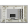 Parete soggiorno Egypt – 290x191x40cm – Bianco Lucido e Cemento