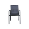 Set Tavolo Nettuno + 10 Sedie Samo Alluminio Antracite Text Nero Moia