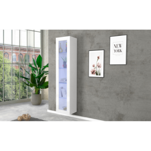 Vetrina Maruska – 1 anta – 40x180x30 – Bianco Lucido