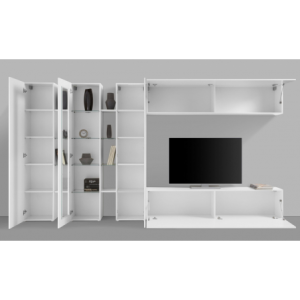 Zoom Parete soggiorno Maruska – 380x180x30 – Bianco Lucido