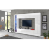 Parete soggiorno Maruska 1 vetrina– 260x180x30 – Bianco Lucido