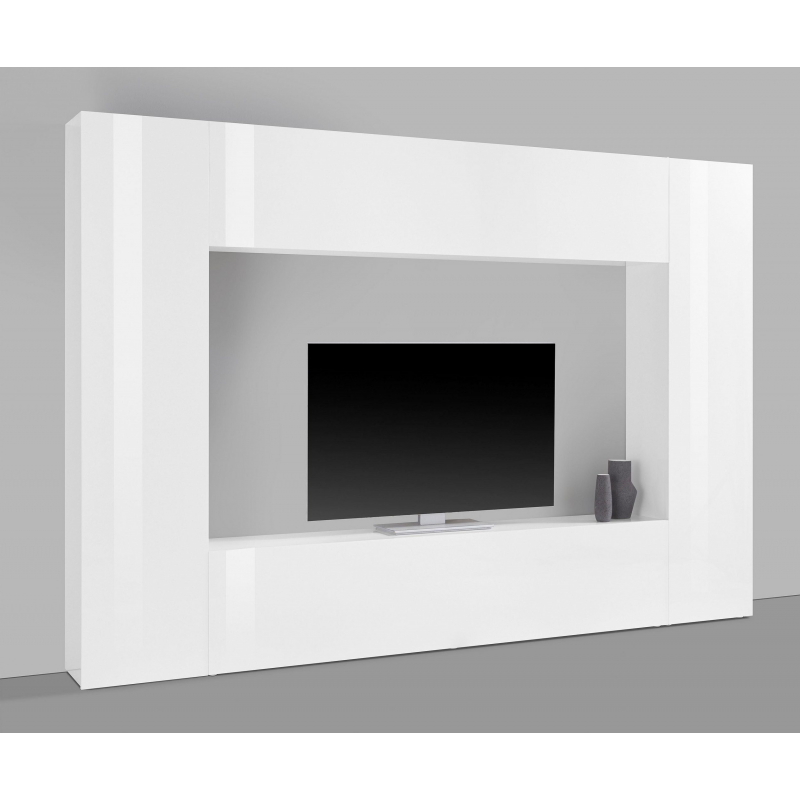 Parete soggiorno Maruska – 260x180x30 – Bianco Lucido
