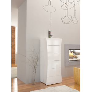 Settimino Arco – 6 cassetti – 50x121x40 – Bianco Lucido
