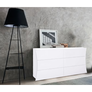 Cassettiera Arco 150 – 6 cassetti – 155x81x40 – Bianco Lucido