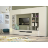 Parete soggiorno Egypt – 290x191x40cm – Bianco Lucido e Cemento