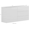 Credenza Metis 110 – 1 anta + 3 cassetti – Antracite Lucido