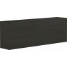 Credenza Metis 170 – 1 anta + 6 cassetti – Antracite Lucido