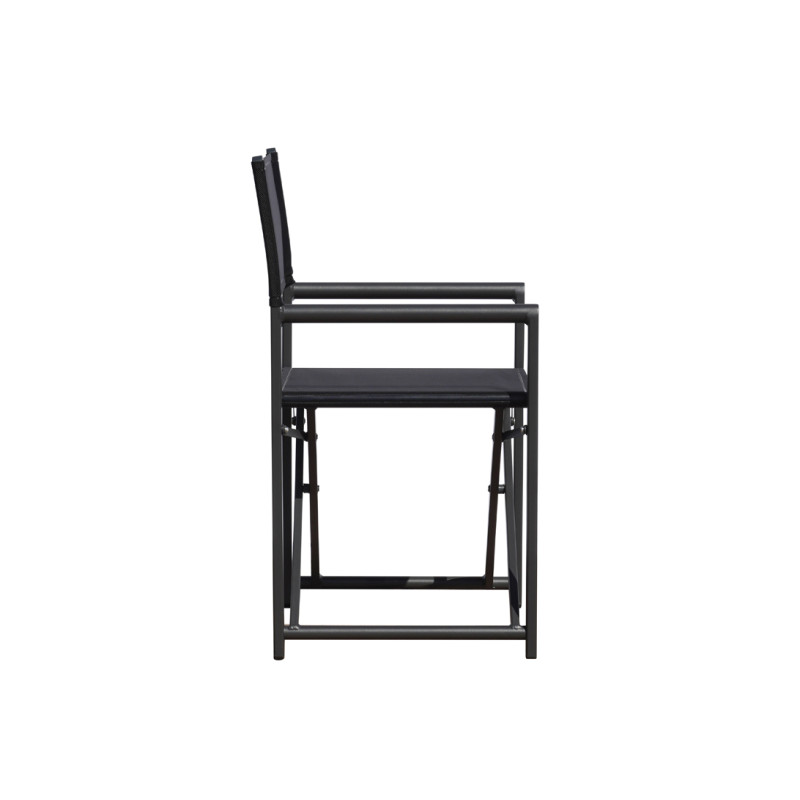 Set Tavolo Nettuno + 10 Sedie Regista Paros Alluminio Antracite/Text Nero Moia