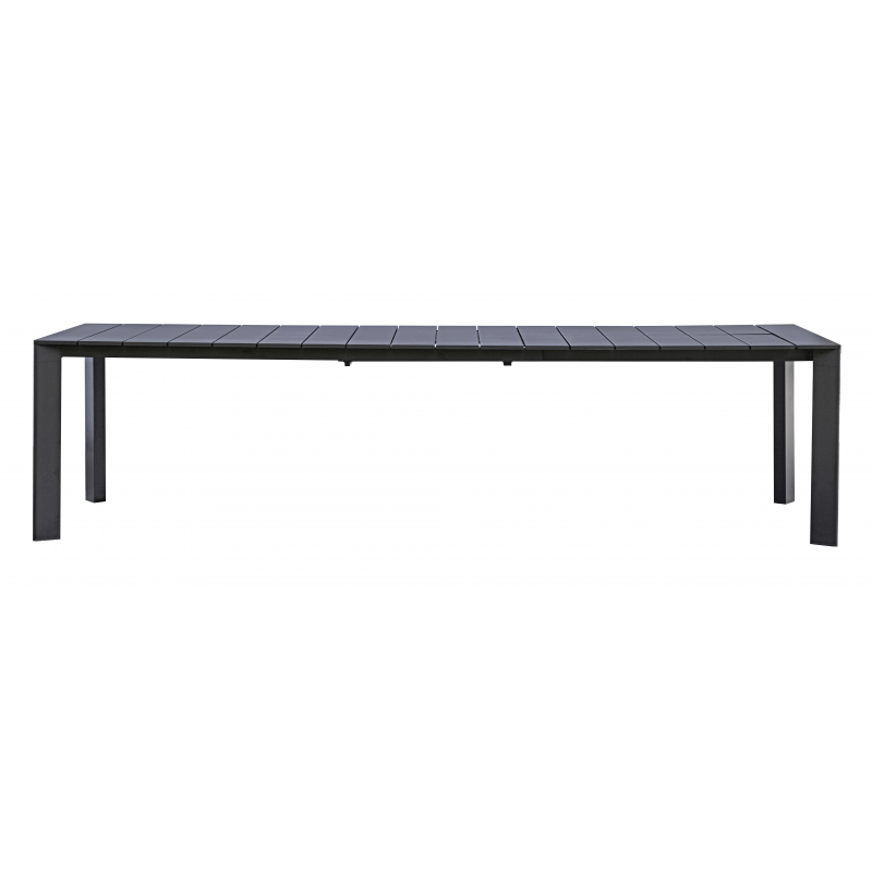 Set Tavolo Nettuno + 10 Sedie Regista Paros Alluminio Antracite/Text Nero Moia