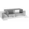 Porta TV New Coro 160 – 2+1 ante con ripiano in vetro – Bianco Lucido/Ardesia