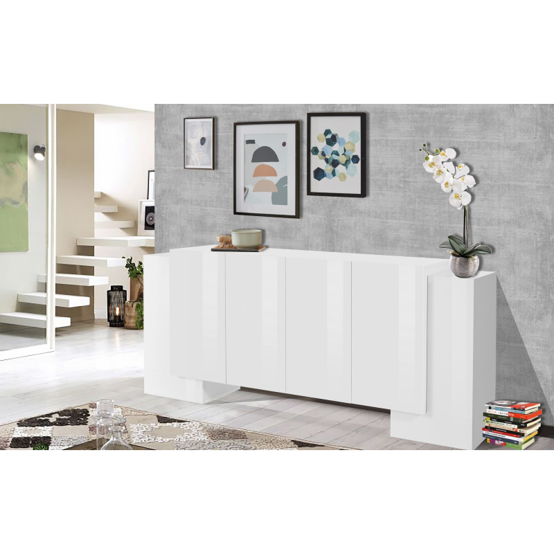 Credenza Pillon 210 – 2+4 ante – Bianco Lucido