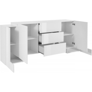 Zoom Credenza Pillon 210 –2+2 ante + 3 cassetti – Bianco Lucido