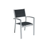 Set Tavolo Nettuno + 10 Sedie Amalfi MOIA in alluminio e textilene nero