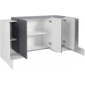 Zoom Credenza Pillon 170 –2 ante + 3 ante – Bianco Lucido/Report