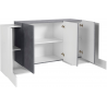 Credenza Pillon 170 –2 ante + 3 ante – Bianco Lucido/Report