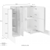 Madia Pillon 130 – 2+4 ante – Bianco Lucido