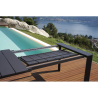 Set Tavolo Nettuno + 10 Sedie Amalfi MOIA in alluminio e textilene nero