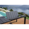 Set Tavolo Nettuno + 10 Sedie Amalfi MOIA in alluminio e textilene nero