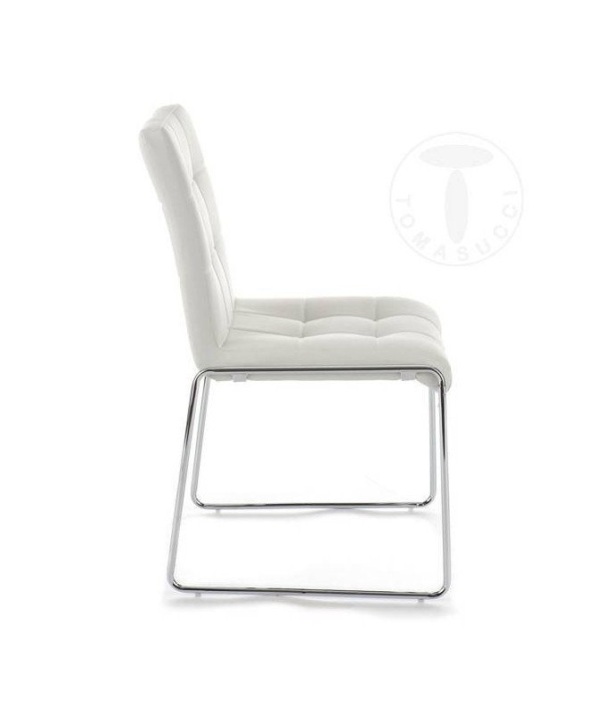 Sedia in pelle sintetica Alice - set da 2 bianco