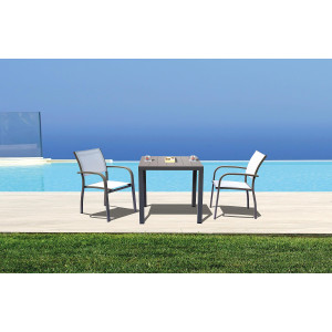 Set Tavolo San Vincenzo + 4 Sedie Elba MOIA tortora