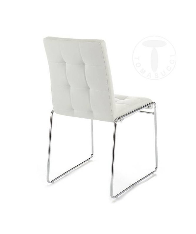 Sedia in pelle sintetica Alice - set da 2 bianco