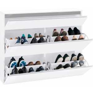 Zoom Scarpiera Magic 120 – 2 ante + 1 ribalta – Bianco Lucido