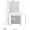 Scrivania ad angolo Dalia – Richiudibile – 70x140x57 – Bianco Lucido