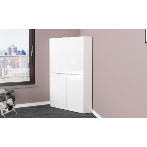Zoom Scrivania ad angolo Dalia – Richiudibile – 70x140x57 – Bianco Lucido