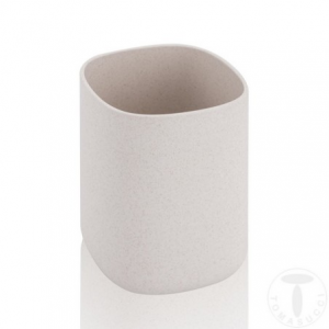 BICCHIERE PORTA SPAZZOLINI CRIS TAUPE TOMASUCCI