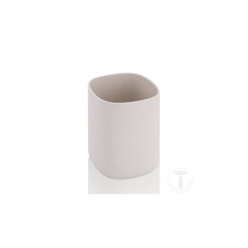 BICCHIERE PORTA SPAZZOLINI CRIS TAUPE TOMASUCCI