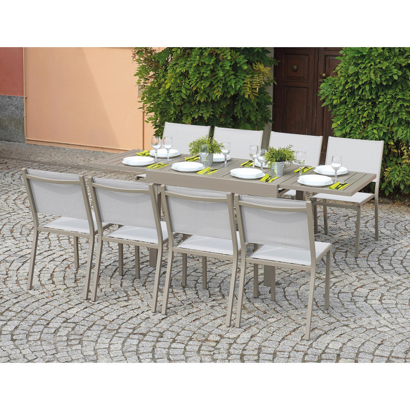 Set Tavolo da + 6 Sedie Elba MOIA tortora