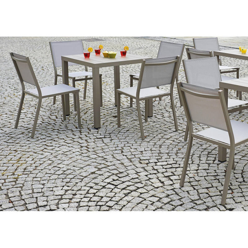 Set Tavolo da + 6 Sedie Elba MOIA tortora