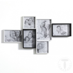 PORTAFOTO RANDOM 6FA BLACK WHITE TOMASUCCI