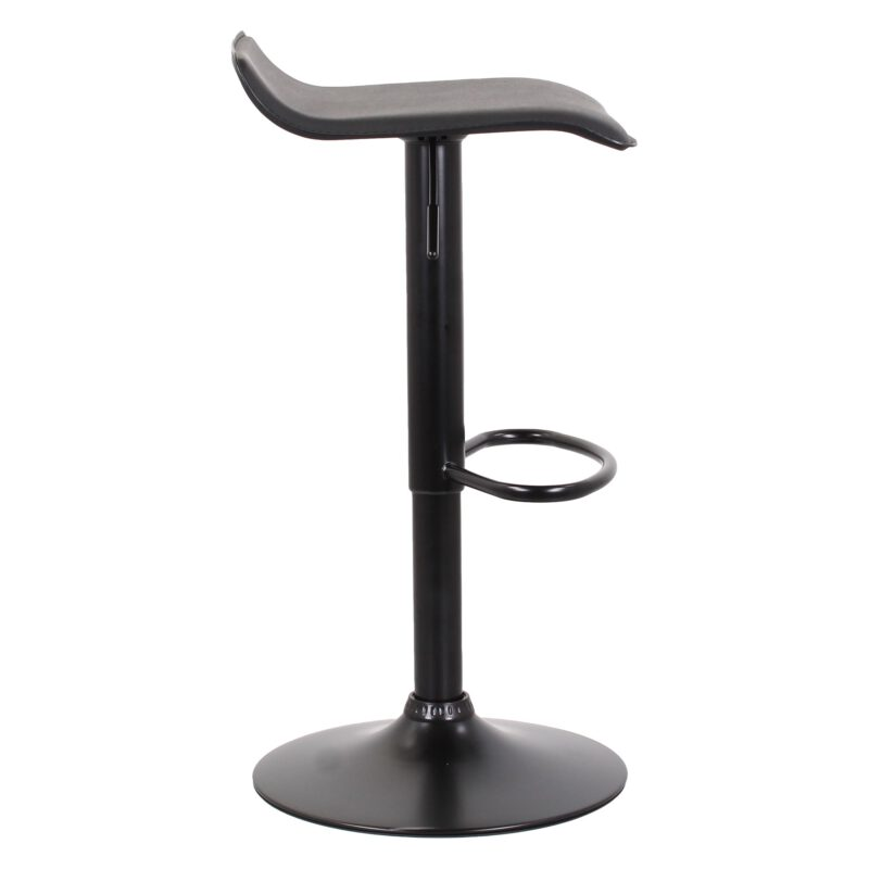 Set 2 sgabelli in ecopelle modello Ischia Nero (base nera)