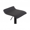Set 2 sgabelli in ecopelle modello Ischia Nero (base nera)