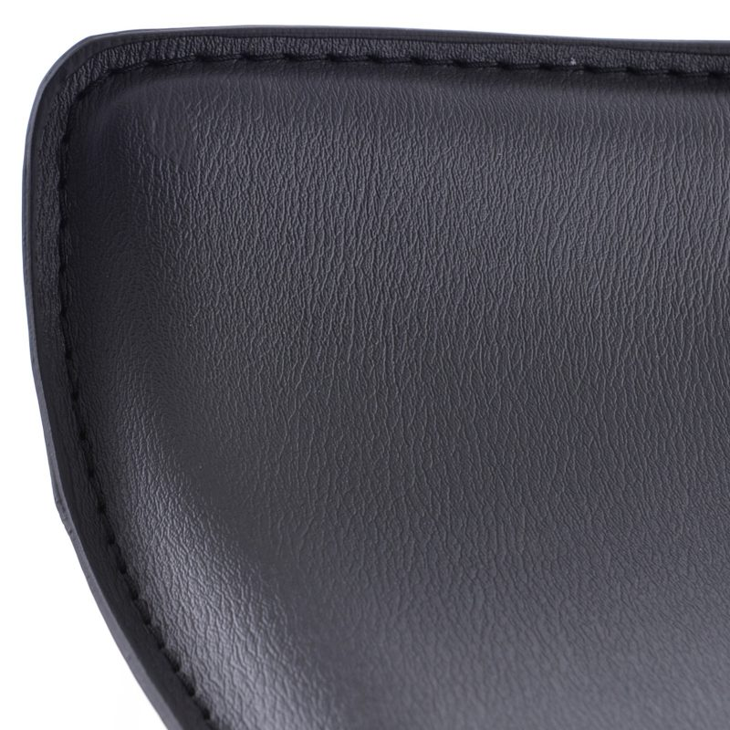 Set 2 sgabelli in ecopelle modello Ischia Nero (base nera)