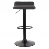 Set 2 sgabelli in ecopelle modello Ischia Nero (base nera)