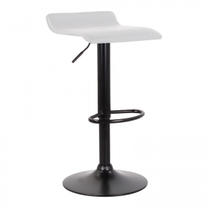 Set 2 sgabelli in ecopelle modello Ischia Bianco (base nera)